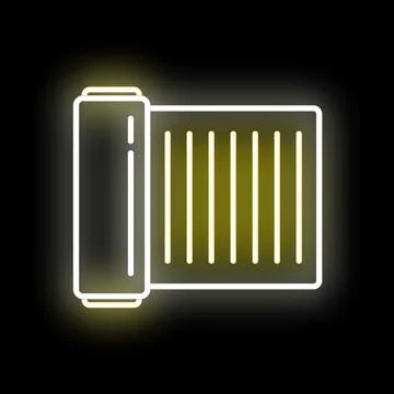 Roller blind glowing neon icon illustration Stock-Illustration