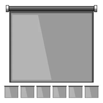 Roller blind for home window covering graphic Stock Illustration