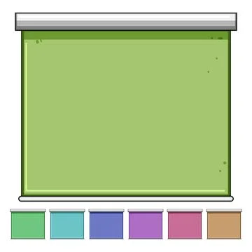 Roller blind offering privacy and light control Stock Illustration