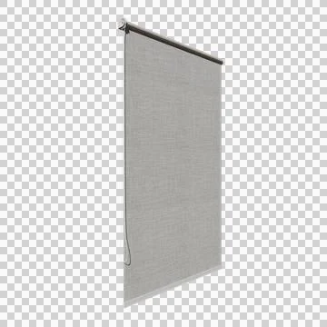Roller Blind Side View 3D Render Illustration Stockillustratie