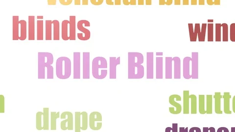 Roller Blind Wordcloud Animated Isolated Stock Footage 103653166