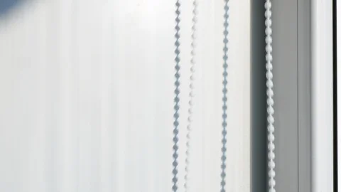 Roller blinds. Window systems. Transition from light to darkness. Shadow Stock Footage 120094323