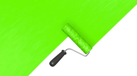 Roller brush paints the wall Stock Footage 40668701