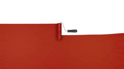 Roller brush paints the wall Stock Footage 40668715