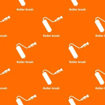 Roller brush pattern vector orange Stockillustratie