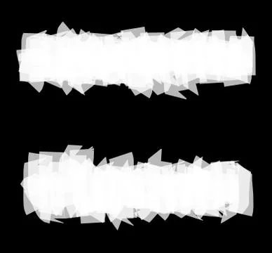 Roller brush strokes stylized painted surface in white on black Stock Illustration