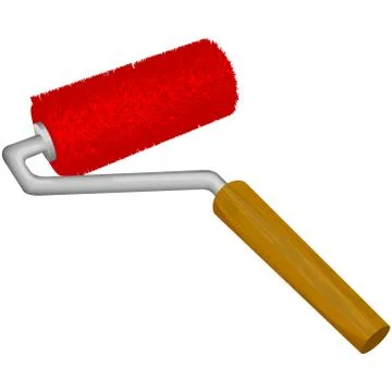 Roller brush on white background Stock Illustration