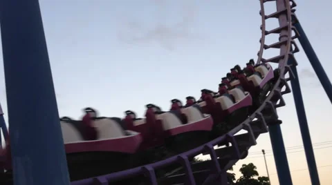Roller Coaster 360 degree turnover Stock Video Pond5 - Main Image