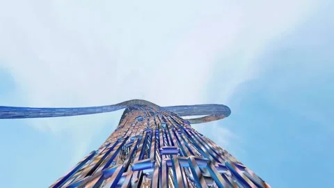 A roller coaster 3d loop Stock Footage 272934089