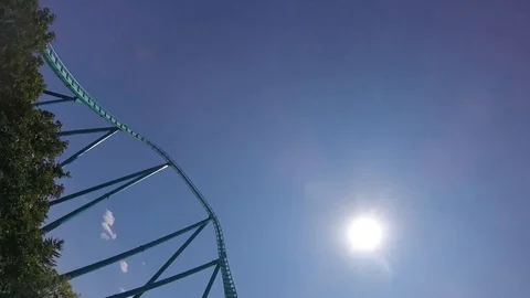 Roller Coaster 4 Stock Footage 91825271