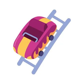 Roller coaster adventure in park Stock Illustration
