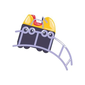 Roller coaster adventure in park Stock Illustration