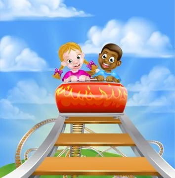 Roller Coaster Amusement Park Illustrazione stock