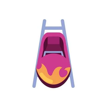Roller coaster amusement park Stock Illustration