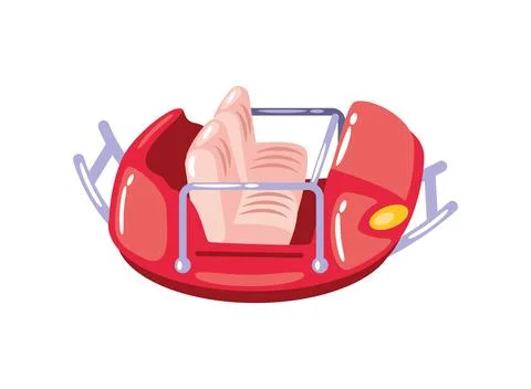 Roller coaster in amusement park Stock Illustration