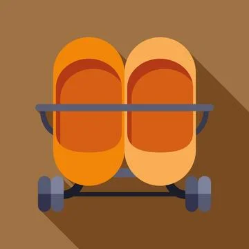Roller coaster amusement park ride seats icon Stock Illustration