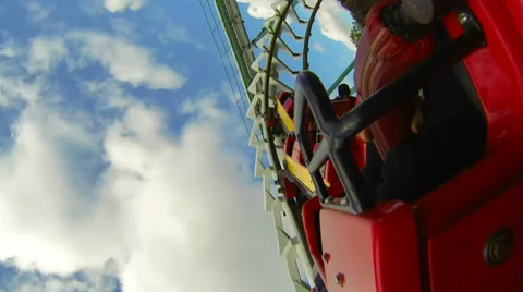 Roller coaster. Attraction. Video stock 30768216