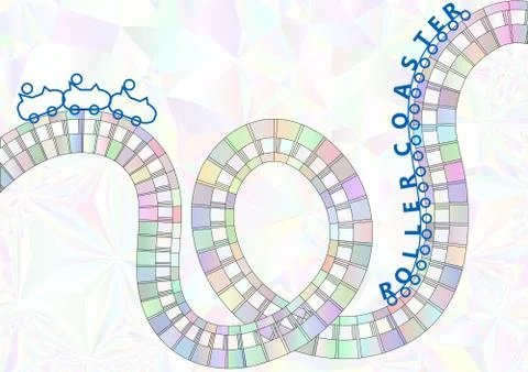 Roller coaster background Illustrazione stock
