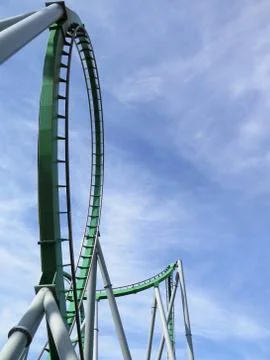 Roller Coaster with blue sky background Foto stock