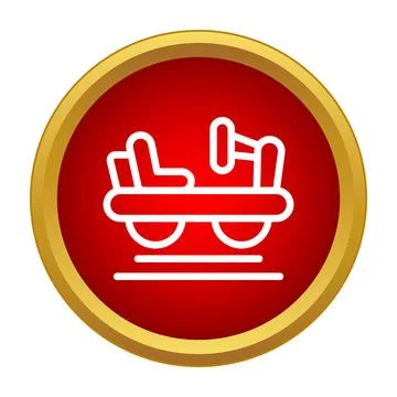 Roller coaster car icon representing amusement park entertainment Stock Illustration