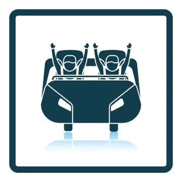 Roller coaster cart icon Stock Illustration