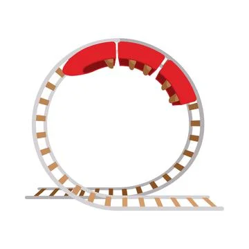 Roller coaster cartoon icon Illustrazione stock