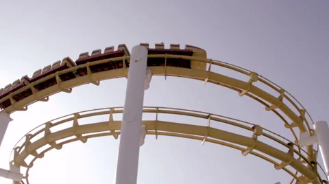 Roller coaster close shot Stock-Footage 36581688