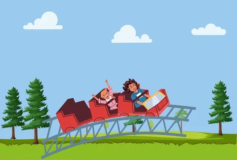 Roller Coaster Concept Illustration Stock Illustration