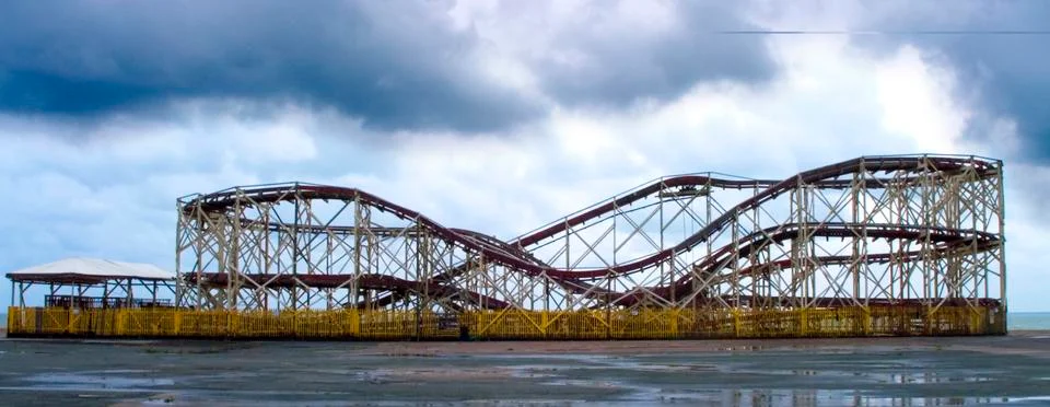 Roller coaster condemned Stock Photos
