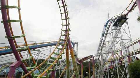 Roller coaster Stock Footage 27266850