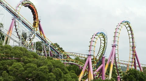 Roller coaster Video stock 28329031
