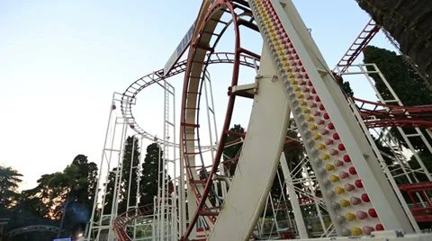Roller coaster Stock Footage 31243772