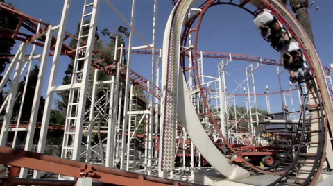 Roller Coaster Stock Footage 33635500