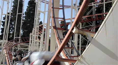 Roller Coaster Stock Footage 33635682