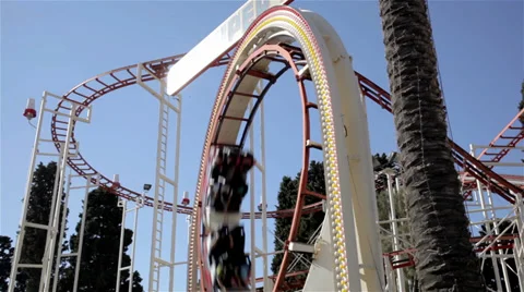 Roller Coaster Stock Footage 33635791