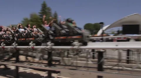 Roller coaster Stock Footage 49549216