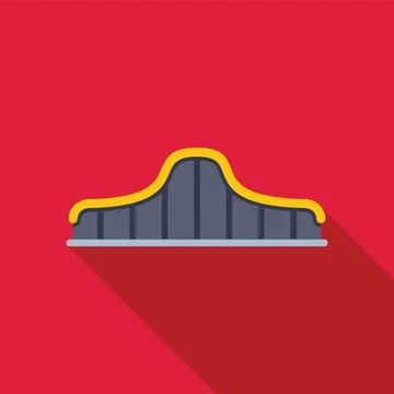 Roller coaster going up on red background illustration Stockillustratie