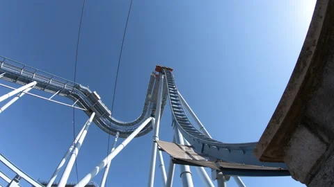 Roller Coaster - Griffon - Busch Gardens Williamsburg Stock Footage 150899157