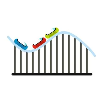 Roller coaster icon Stock Illustration