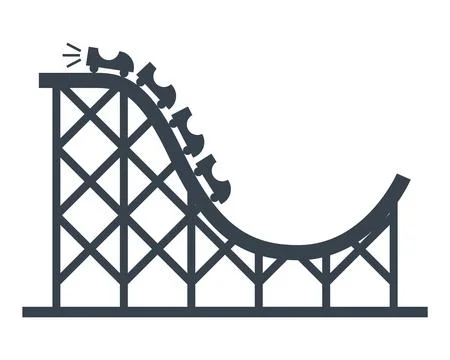 Roller coaster icon. Stock Illustration