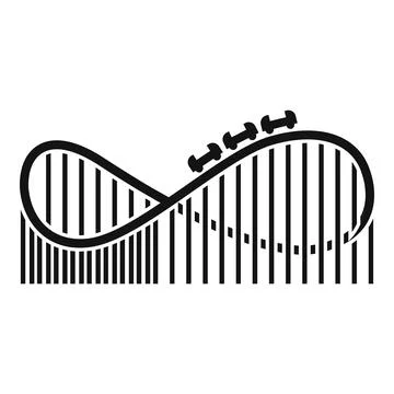 Roller coaster icon, simple style Stock Illustration