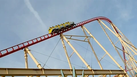 Roller Coaster on the Las Vegas Strip, t... | Stock Video | Pond5