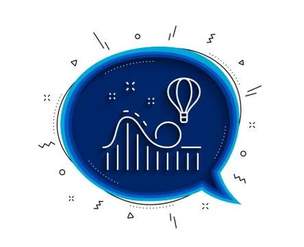 Roller coaster line icon. Amusement park sign. Vector Ilustración de archivo