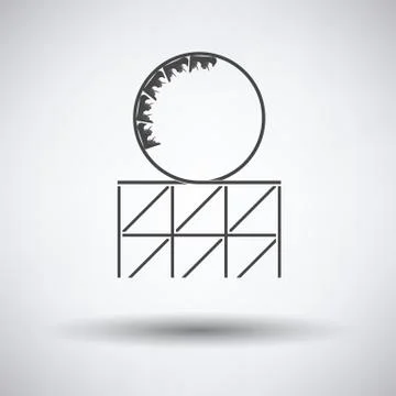 Roller coaster loop icon Stock Illustration