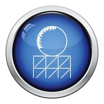 Roller coaster loop icon Stock Illustration