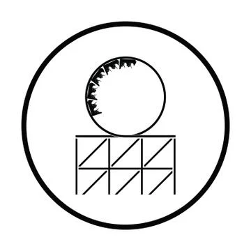 Roller coaster loop icon Stock Illustration