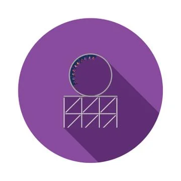 Roller coaster loop icon Stock Illustration
