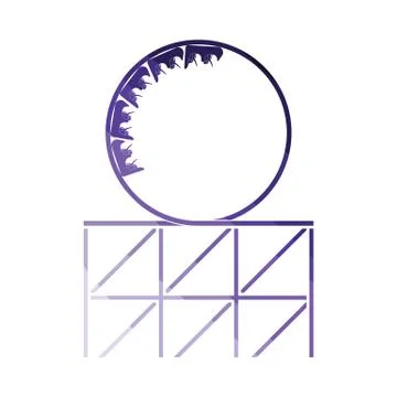 Roller coaster loop icon Stock Illustration