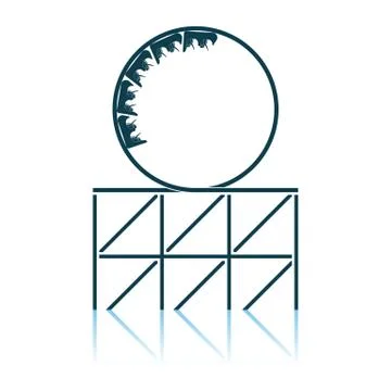 Roller Coaster Loop Icon Stock Illustration