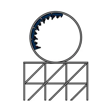 Roller Coaster Loop Icon Stock Illustration
